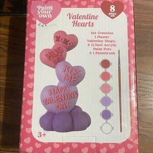 Valentine Hearts Paint Your Own Ceramic Set